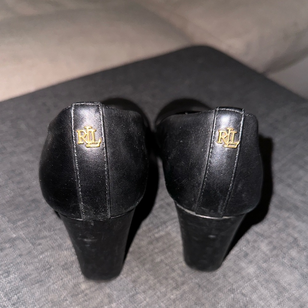 Black block Ralph Lauren heels